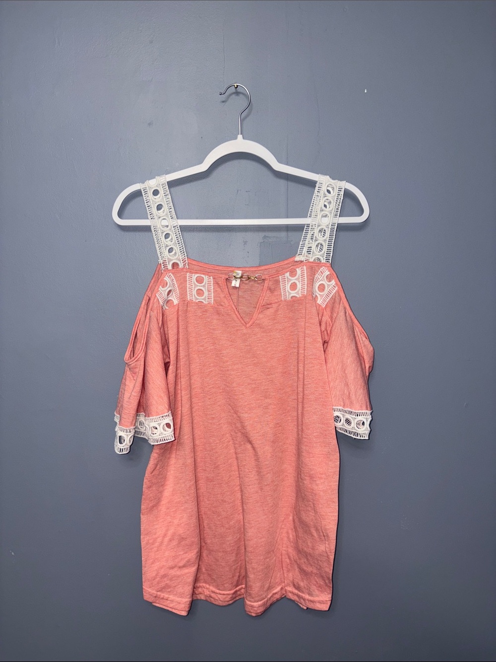 Rose Gal • Pink Peep Shoulder Blouse